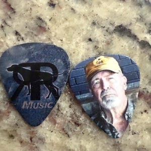 Personalized Wooden Guitar Picks with Case, Custom Photo Guitar Pick, Holder for Picks, Musicians Player, Father's Day Birthday Gift Idea