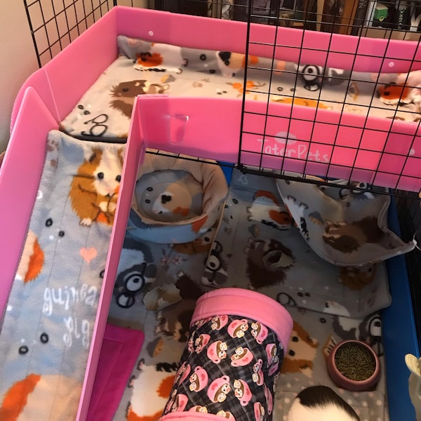 Custom Fleece Guinea Pig Cage Liner C&C 1x2 2x2 2x3 2x4 2x5 Liner ... - Custom Fleece Liners Guinea Pigs