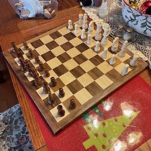 Coffret Damier en Bois Acajou 40x40cm - Le Damier de l Opéra