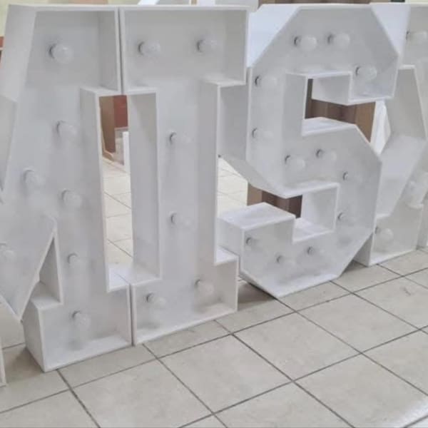 4ft Build Marquee Letters (A-Z & 0-9) Extra Wide Version - DIY Wood
