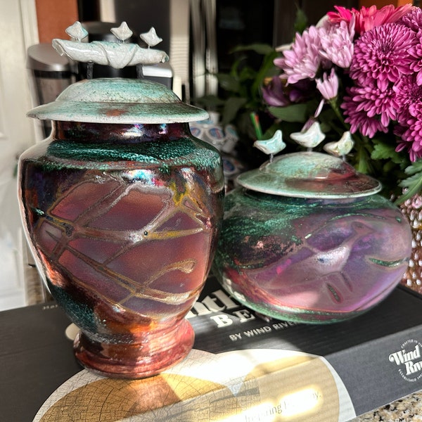 Urne Funéraire En Raku Bleue - Etsy