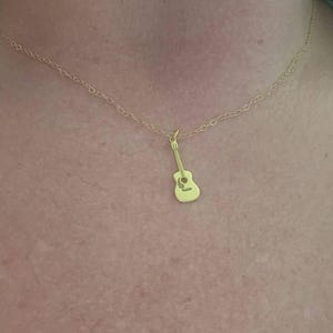Customer photo, Acoustic Guitar Necklace
