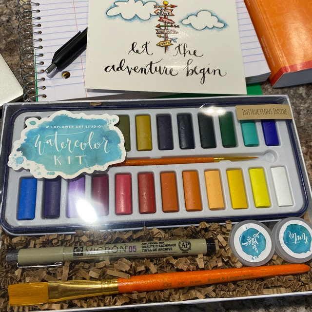 DIY Watercolor Kit - Instruction Book & Supplies — Wildflower Art Studio