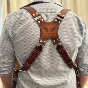 Leather Suspenders, Groomsmen Suspenders, Wedding Suspenders, Gift for ...