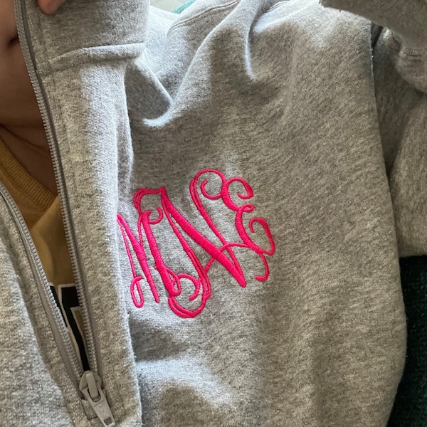 Monogrammed Pullover, Personalized Embroidered Quarter Zip Sweatshirt ...
