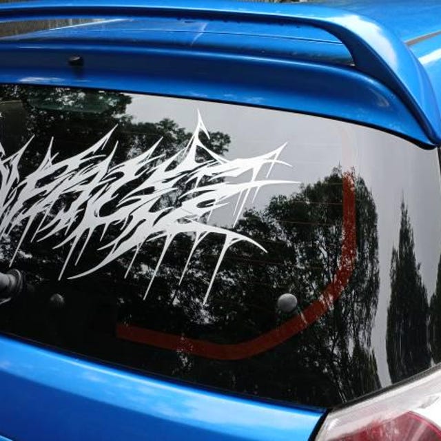 Death Metal Style Car Decal ! Scary Death Horror Dark Windshield
