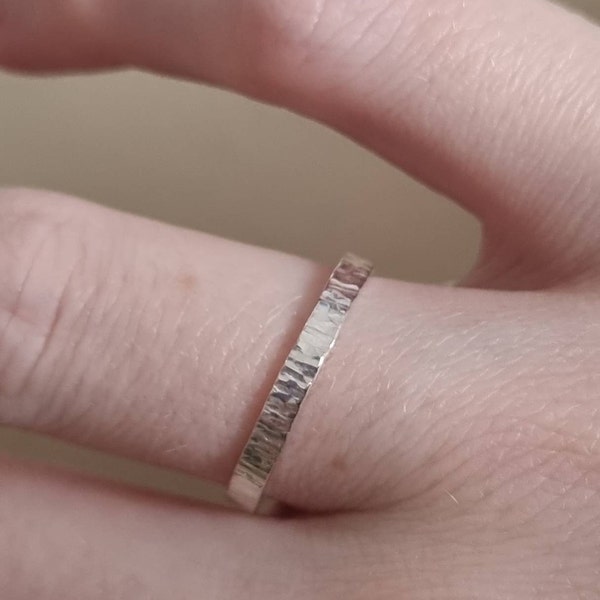 Set of Three Simple Sterling Silver Stacking Rings, Plain Round Bands ...