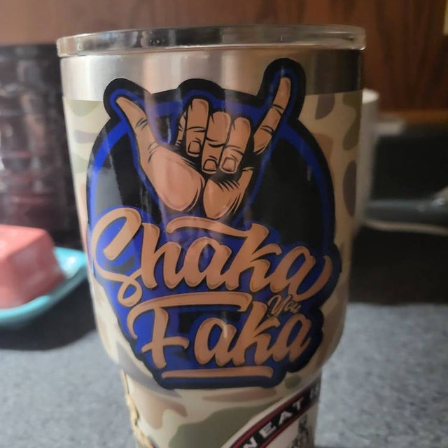 Shaka You Faka 4x4” Red or Blue - Etsy