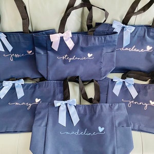 Set of 5 Bridesmaid Tote Bags Maid of Honor Tote - Etsy