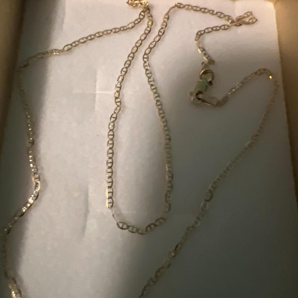 Necklace Real 18Kt Yellow Gold Filled Solid 10mm Curb Cuban Chain 50 Cm 20 Inch - Foto 6