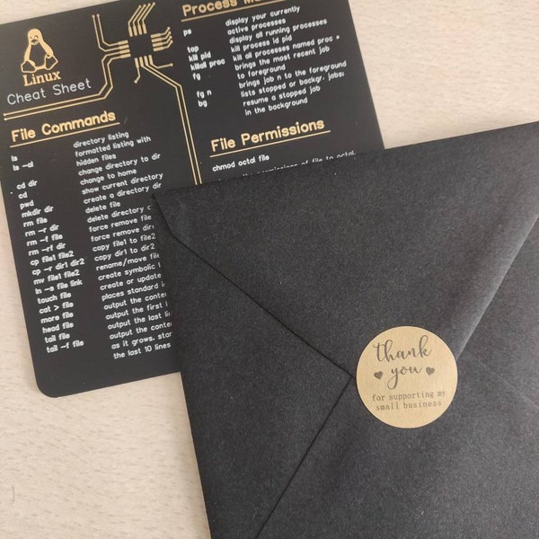 Linux Cheat Sheet Coaster PCB – Computer Science Gift for Programmers ...