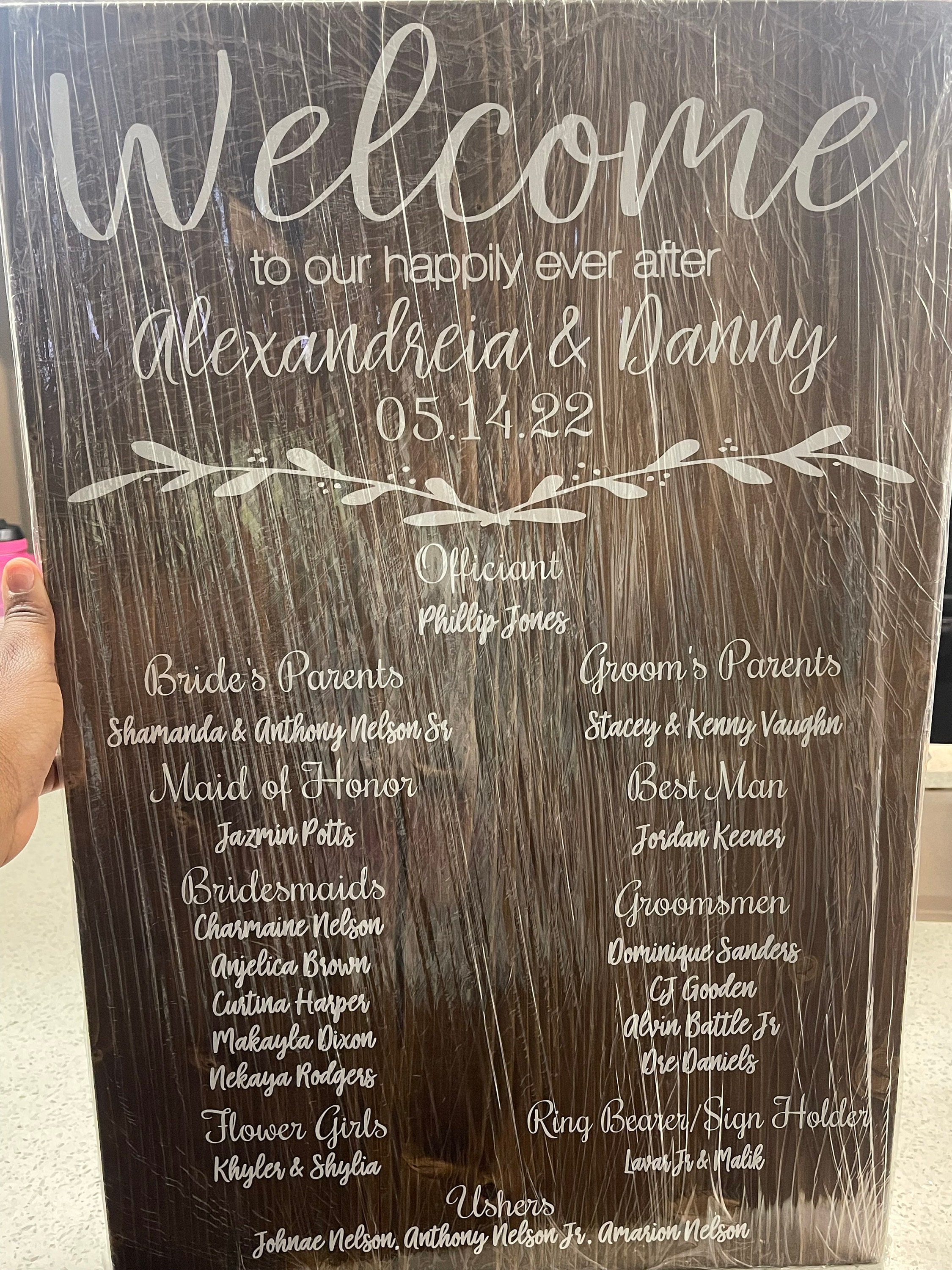 Wedding Program Sign Bridal Party Sign Alternative Wedding Program