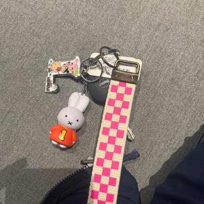 Checkerboard Pattern Keychain Wristlet / Key Fob / Checker Print ...