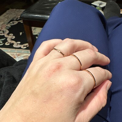 2mm 4mm Stoneless Stackable Ring, Minimalist, Titanium Steel, Tarnish ...
