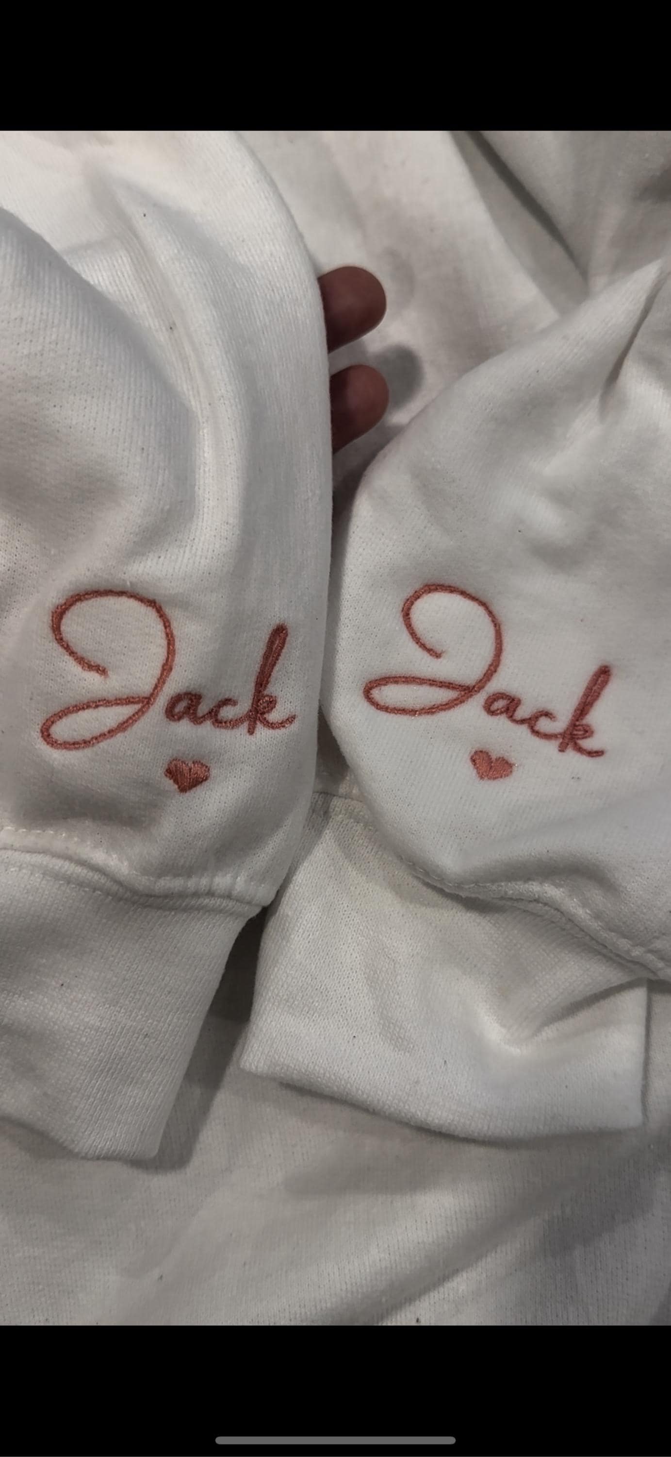 Customer photo for Adeline - Embroidery font