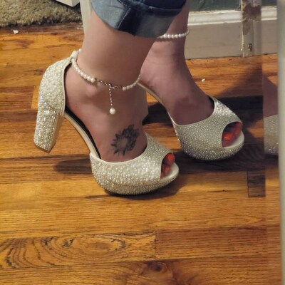 Stiletto Heel 8cm Tulle Heels Bridal Shoes CK0121 main image 1