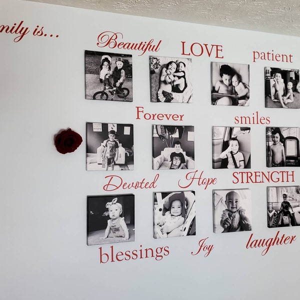 Set of 12 Family Quote Words Vinyl Wall Sticker Picture Frame Wall Home ...