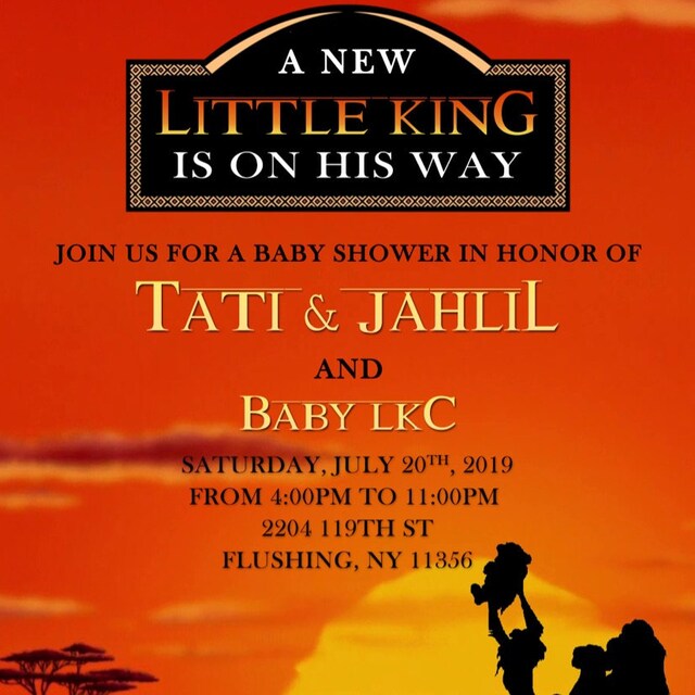 The Lion King Baby Shower Invitation Printed Lion King Etsy