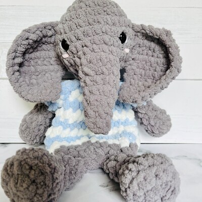 Pattern: Ellie the Elephant Snuggler Crochet Elephant - Etsy