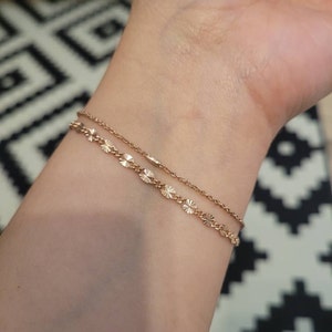 Rose Gold Monogram Bracelet