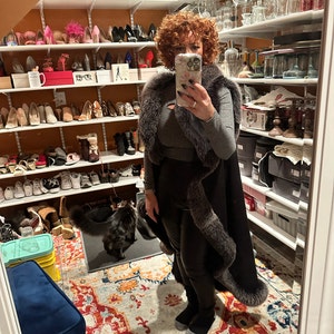 embroidered wool shawl