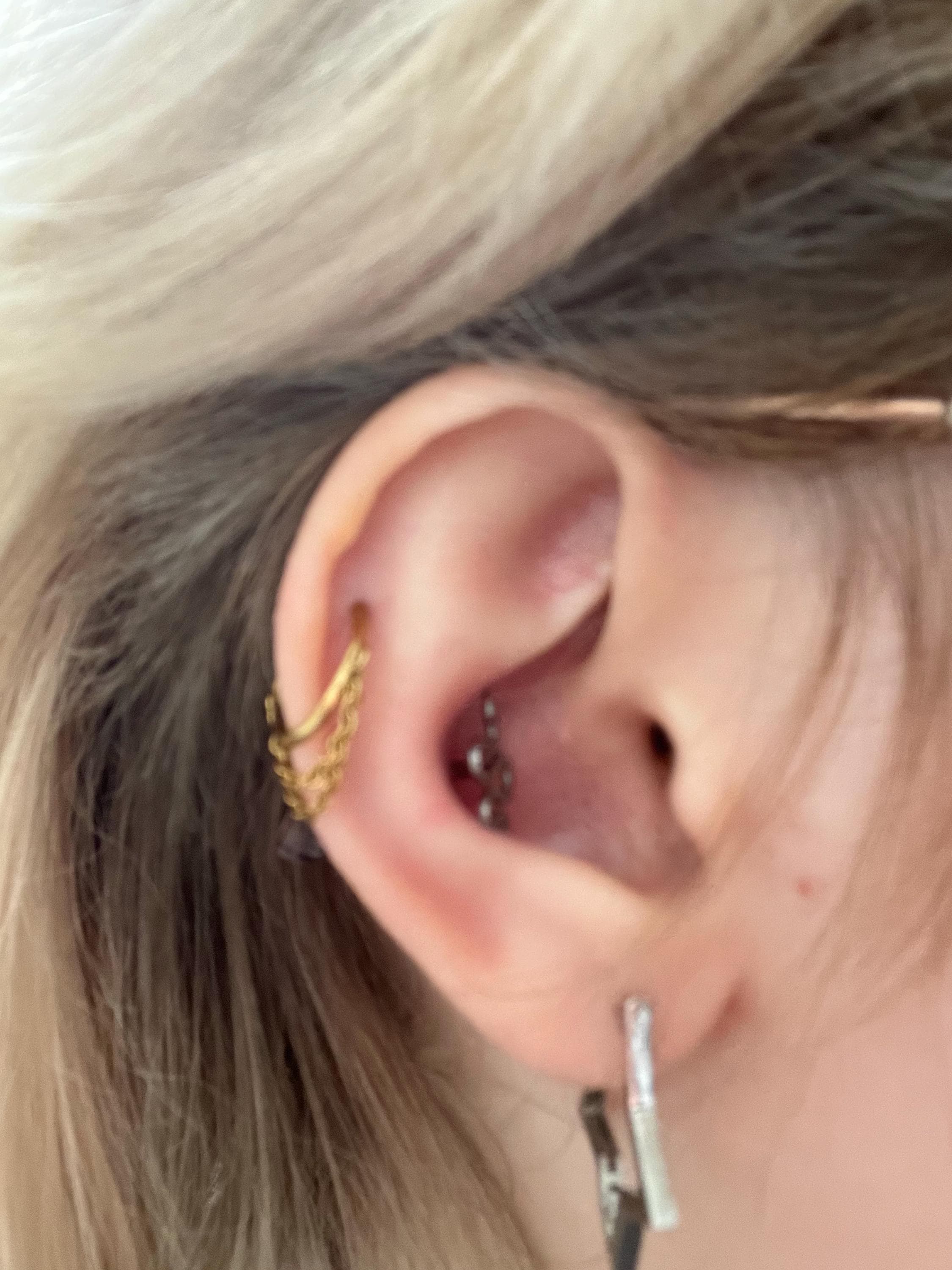 16G Titanium Single Chain Clicker Hoops • Huggie Earrings • Cartilage Hoop • Nose Ring • Hinged Segment • Helix Conch Septum Jewelry • Gift