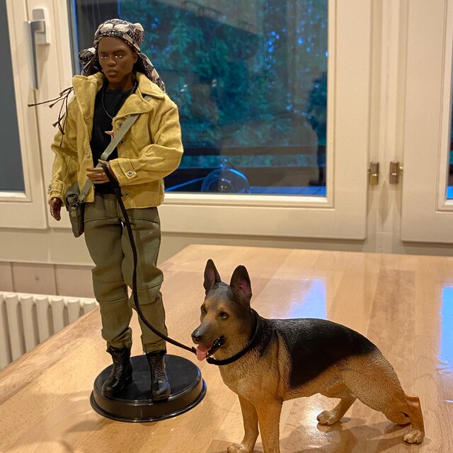 1/6 Scale German Shepherd Dog Figurine Model for 12
