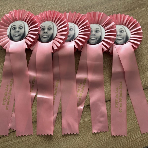 Custom Award Rosette Ribbon, Personalized Photo or Text, Satin Ribbon ...