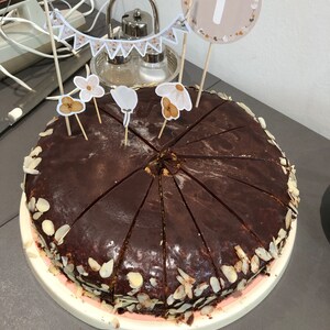 Tortenaufsatz „Halbes Jahr“ Mit Schmetterlingsmotiv – Glitzernde Kuchendeko Für Den 6-Monats-Geburtstag