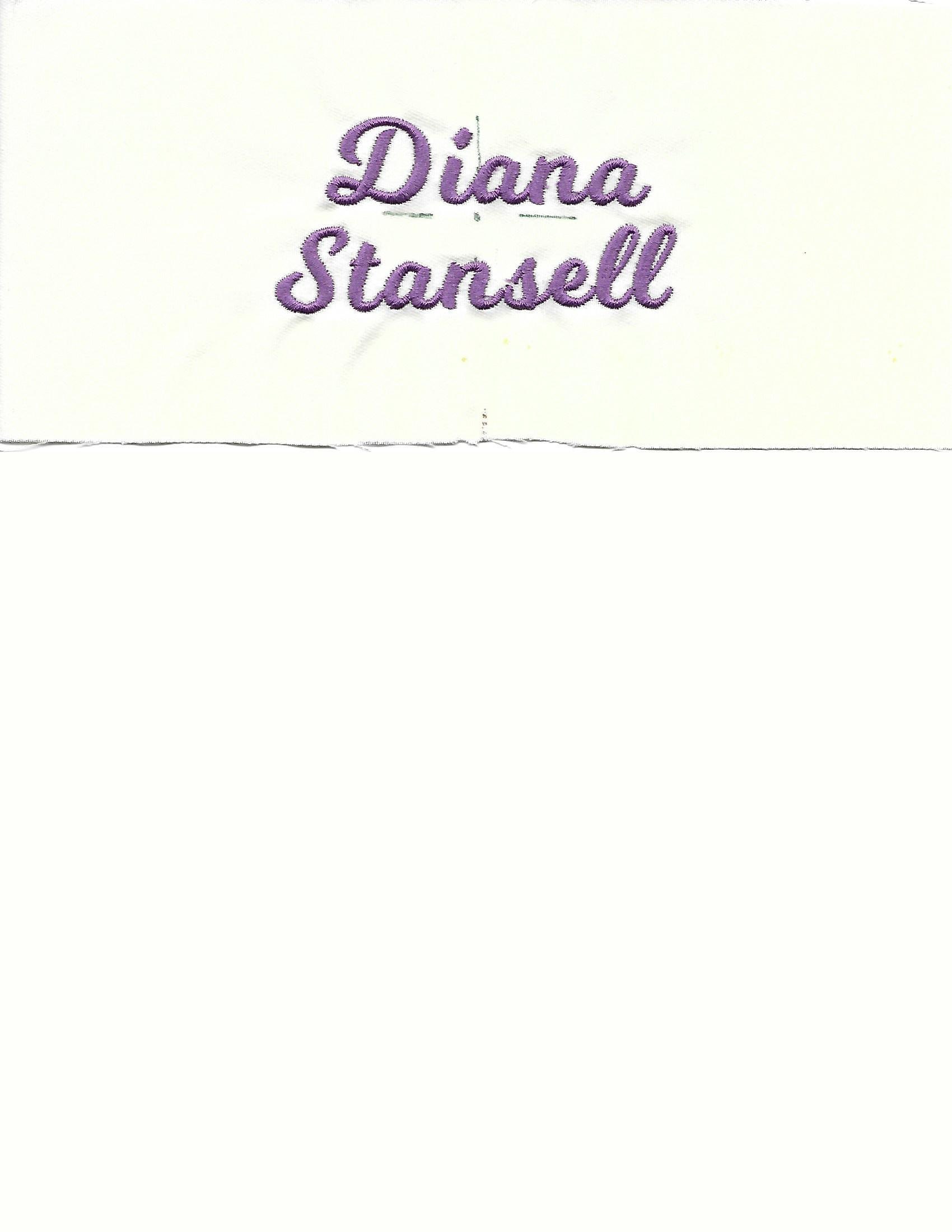 Customer photo for Katelyn - Embroidery font