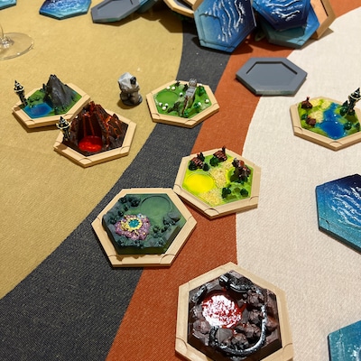 3D Printed Catan Boards for Scenario the Rivers of Catan - Etsy