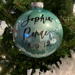 Glitter Ornament Halloween Hey Boo Ornament Personalized