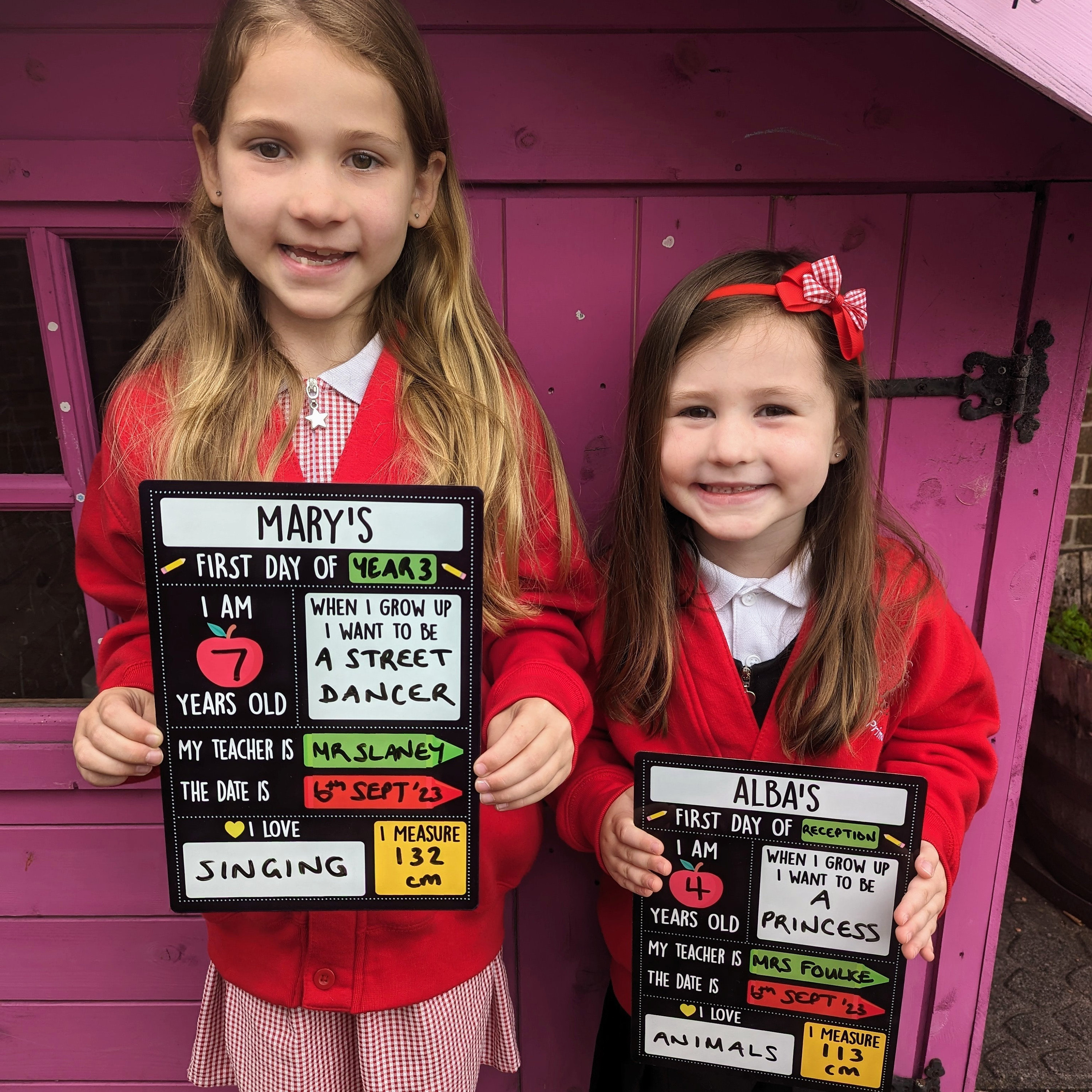 First Day of School Sign, Starting School Gift, Personalised Photo Prop Keepsake, School Chalkboard, Nursery Preschool Age Milestones