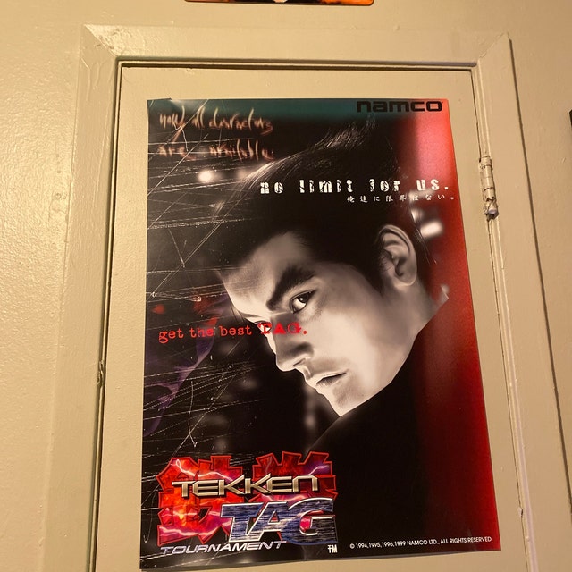 鉄拳 TEKKEN タッグトーナメント B2サイズポスター Tekken Tag Tournament Arcade Video Game Poster B2 Size