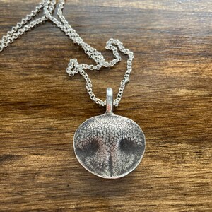 Dog Nose Necklace Personalized Sterling 