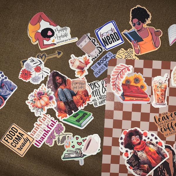 I Am Sticker Pack - Black Girl Stickers - Handmade African American ...