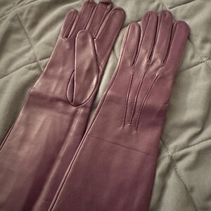 ロングブラックレザーグローブ：シルク裏地オペラグローブ - Etsy 日本