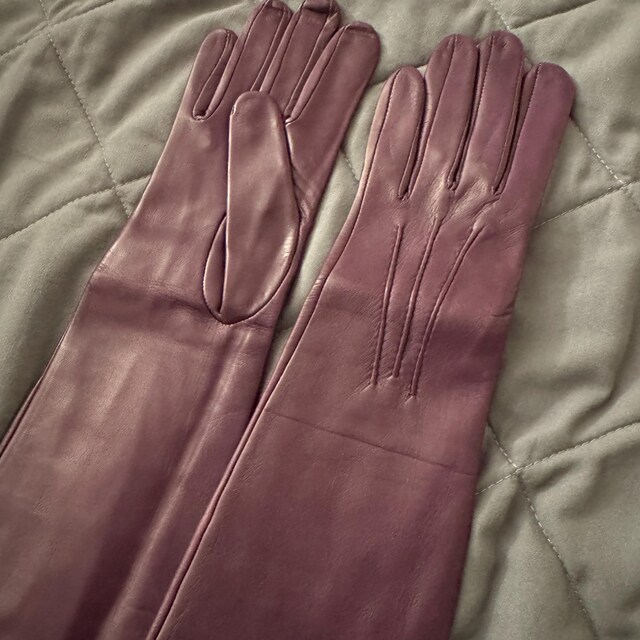 ロングブラックレザーグローブ：シルク裏地オペラグローブ - Etsy 日本