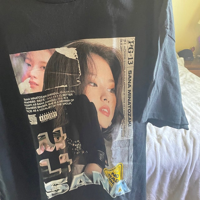 サナ TWICE シャツ、TWICE グラフィック Tシャツ、サナ TWICE K