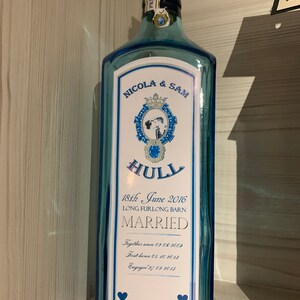 personalised gin photo label etsy