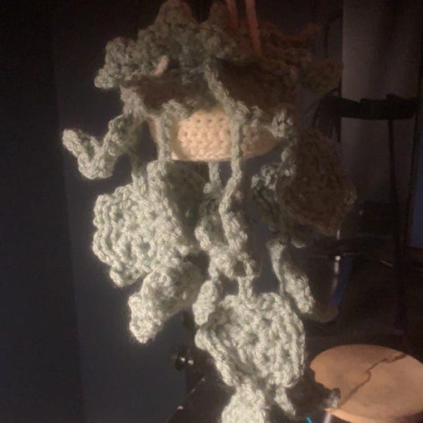 Drooping Leave Crochet Pattern, Hanging Plant Crochet Pattern, Crochet ...
