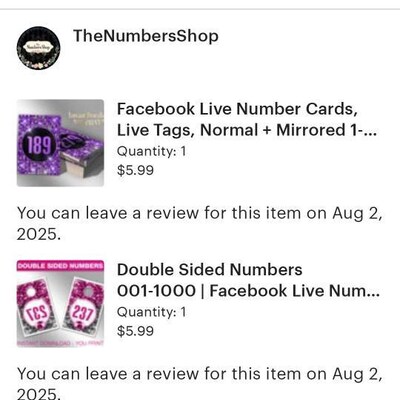 3000 Printable Facebook Live Sale Numbers, Live Numbers, Normal ...