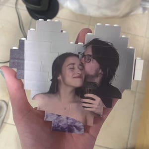 Puzzles de blocs de construction photo personnalisés, puzzle de blocs de construction personnalisé avec image, puzzle en forme de cœur pour couples, décoration d'intérieur romantique DIY, cadeau
