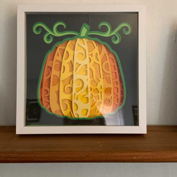 3D PUMPKIN SVG - Fall Svg- Shadow Box Svg - for Cricut - for Silhouette ...