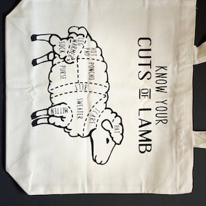 XYANFA Knitting Cuts Of Lamb Knitting Tote Bag Knitter Tote Bag Gift For  Knitter Knitting Lover Gifts Sheep Lamb Lover Gift Cuts of Lamb Tote Bag