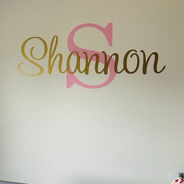 Name Wall Decal Teen Boys Room Decor Baby Boy Nursery Name Decal ...