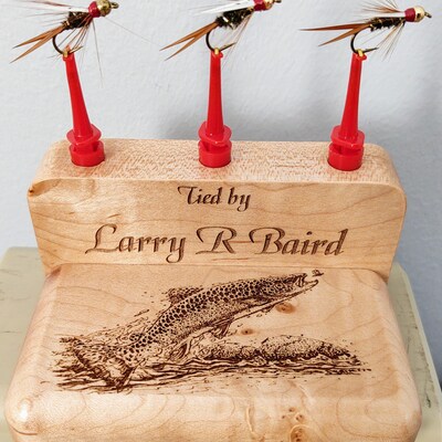 Custom FLY DISLPLAY 3 Clip Holder Stand. Personalized Gift, Custom ...