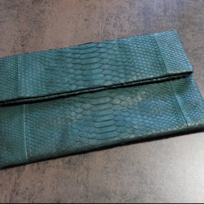 Solid Gold Snakeskin Clutch Foldover Clutch Bag Envelope - Etsy