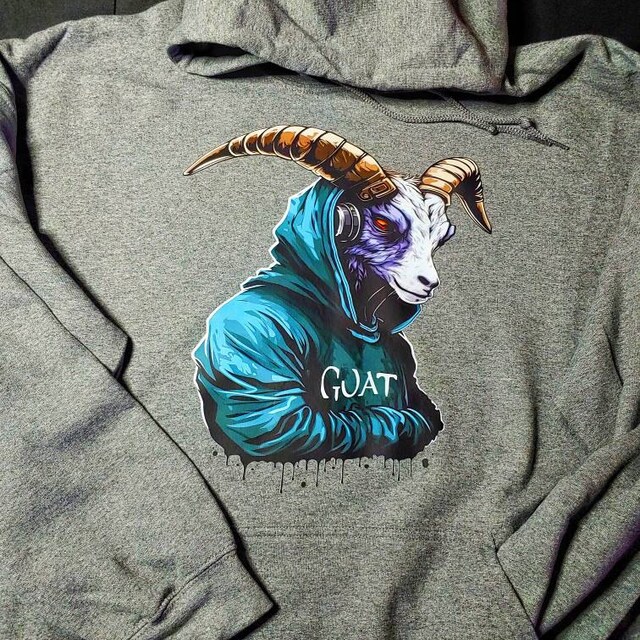 Hooded Goat PNG | T-shirt Sticker Digital File, Goat Head