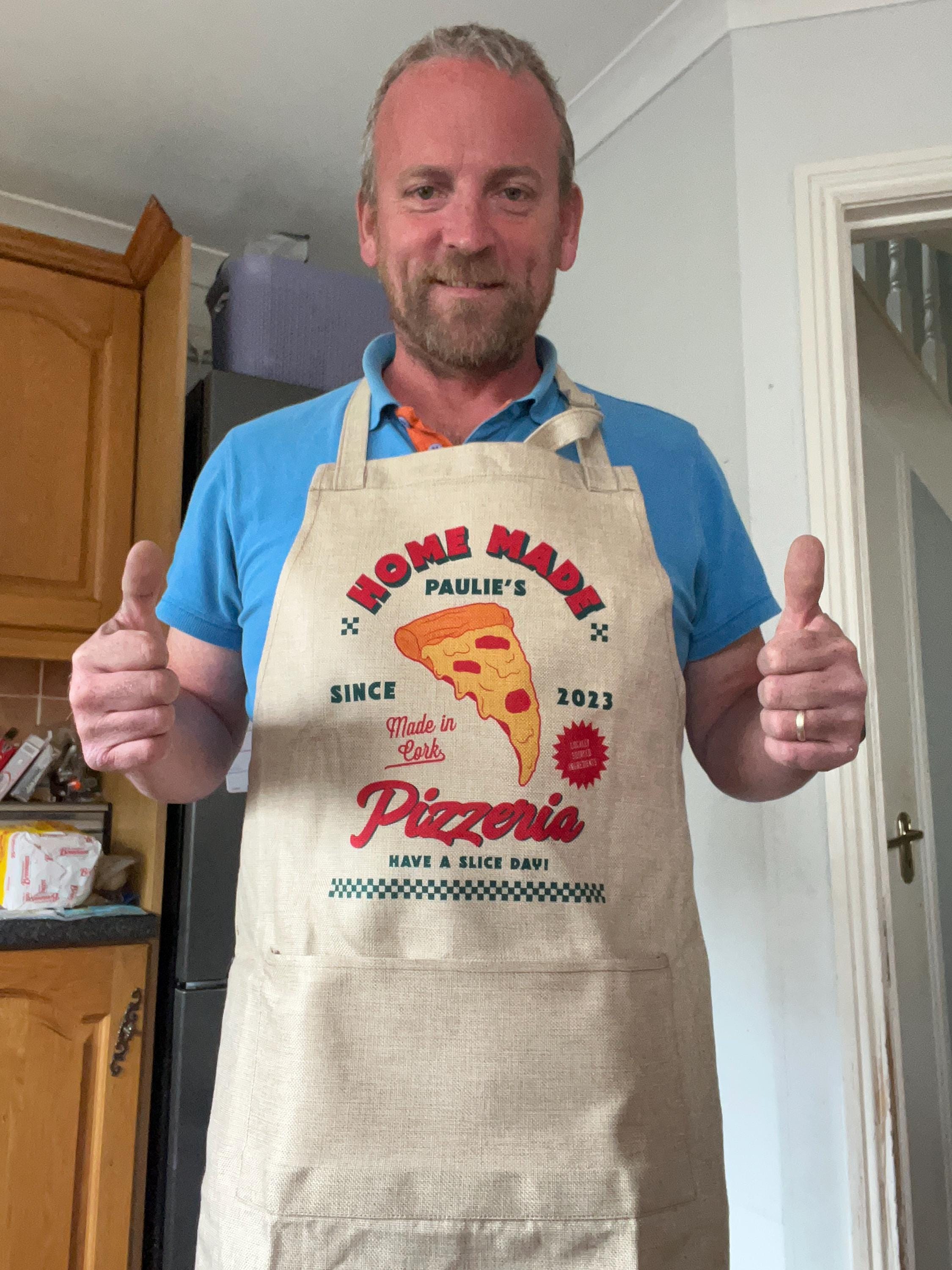 Personalised Burlap Pizza Apron